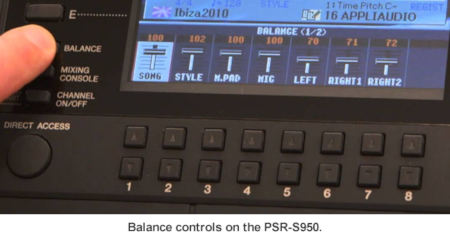 S950 balance controls