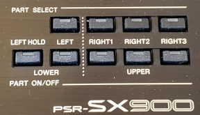PART SELECT and PART ON/OFF buttons