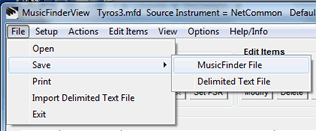 File - Save - MusicFinder file