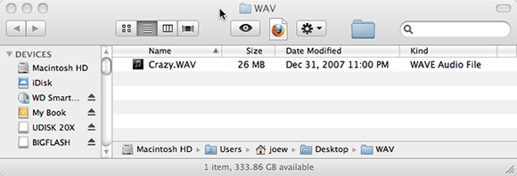WAV folder on Mac