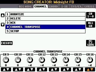 CHANNEL TRANSPOSE for 9-16