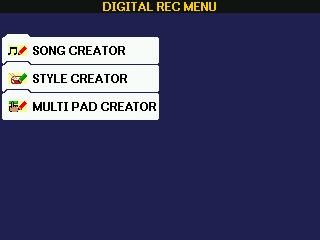 digital record menu