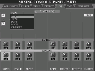Mixing Console EQ