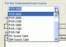 Selecting the target instrument