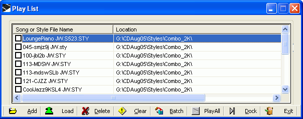 multiple files shown in Play List window