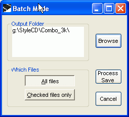Batch Mode dialog box