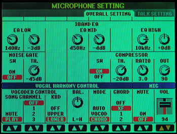 Microphone Setting window