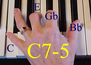 C7-5 = C E Gb Bb
