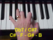 Db7 and C#7 - C# F G# B
