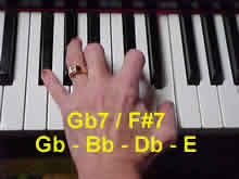 Gb7 and F#7 - Gb Bb Db E