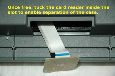 tucking card reader inside the slot