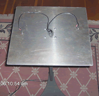 fig 3 aluminum sheet mounted on bracket and stand